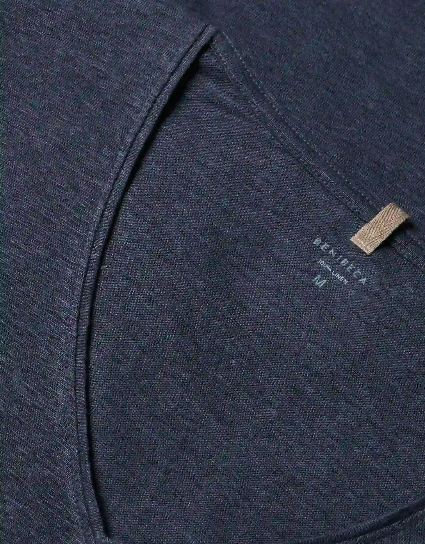 V-NECK LINEN INDIGO