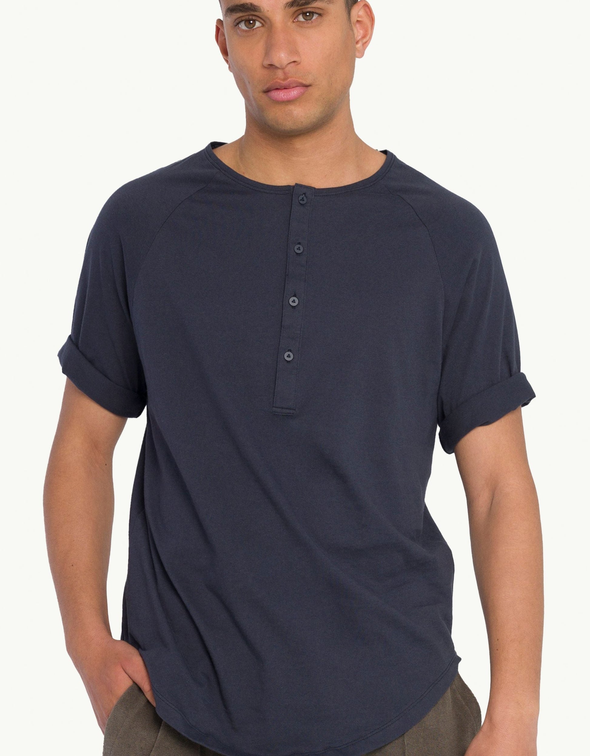 Discover sustainable fashion for men with our polo t-shirt Indigo T-shati color. Crafted for everyday luxury, our tees provide unmatched softness and all-day comfort. Stay cool in our breathable organic cotton tees for men, made from 100% organic cotton to champion sustainability and skin-friendly choices.