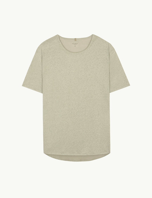 C-NECK LINEN FOG