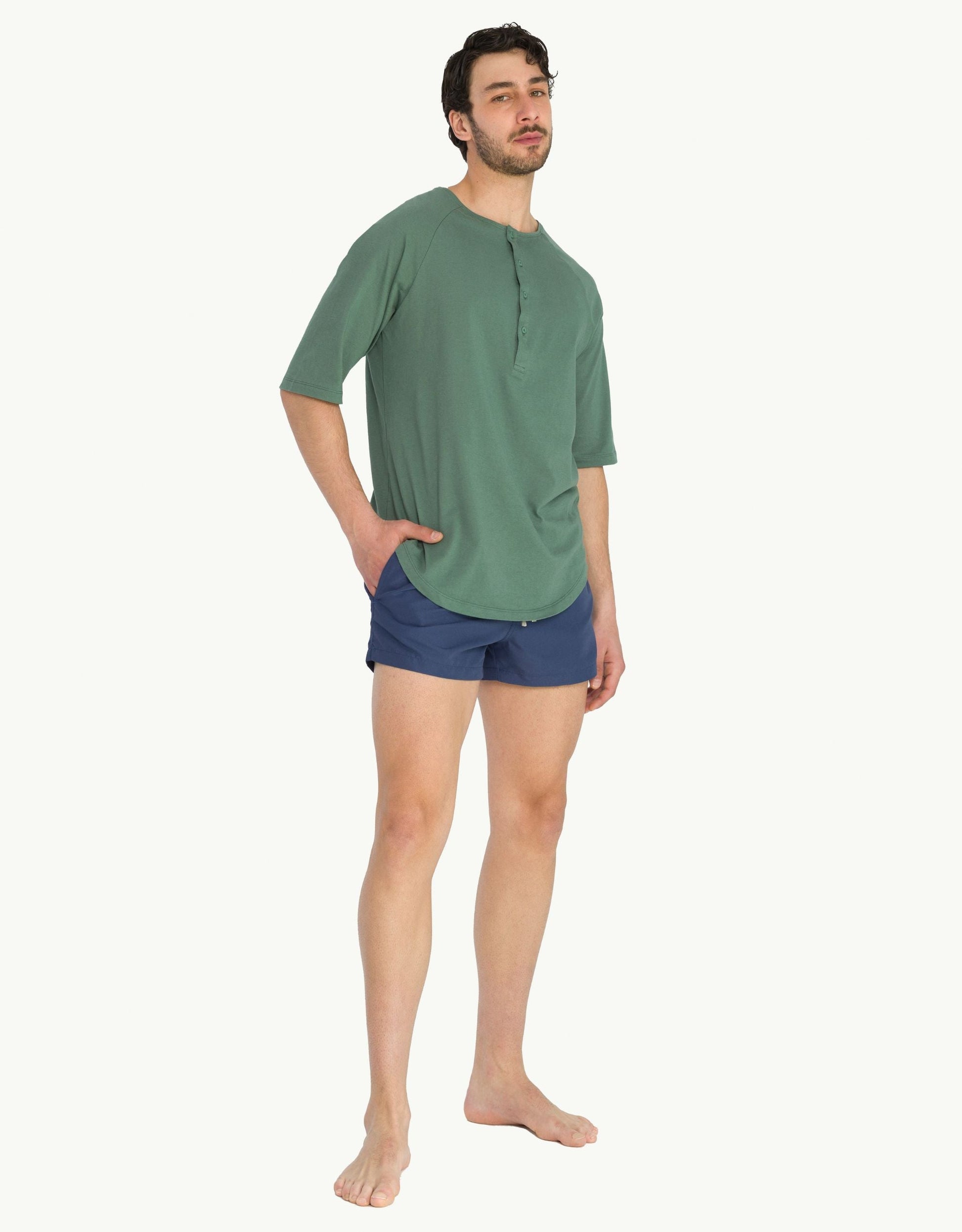 Discover sustainable fashion for men with our Jungle T-shati. Half-sleeve polo t-shirt in green color. Crafted for everyday luxury, our tees provide unmatched softness and all-day comfort. Stay cool in our breathable organic cotton tees for men, made from 100% organic cotton to champion sustainability and skin-friendly choices.