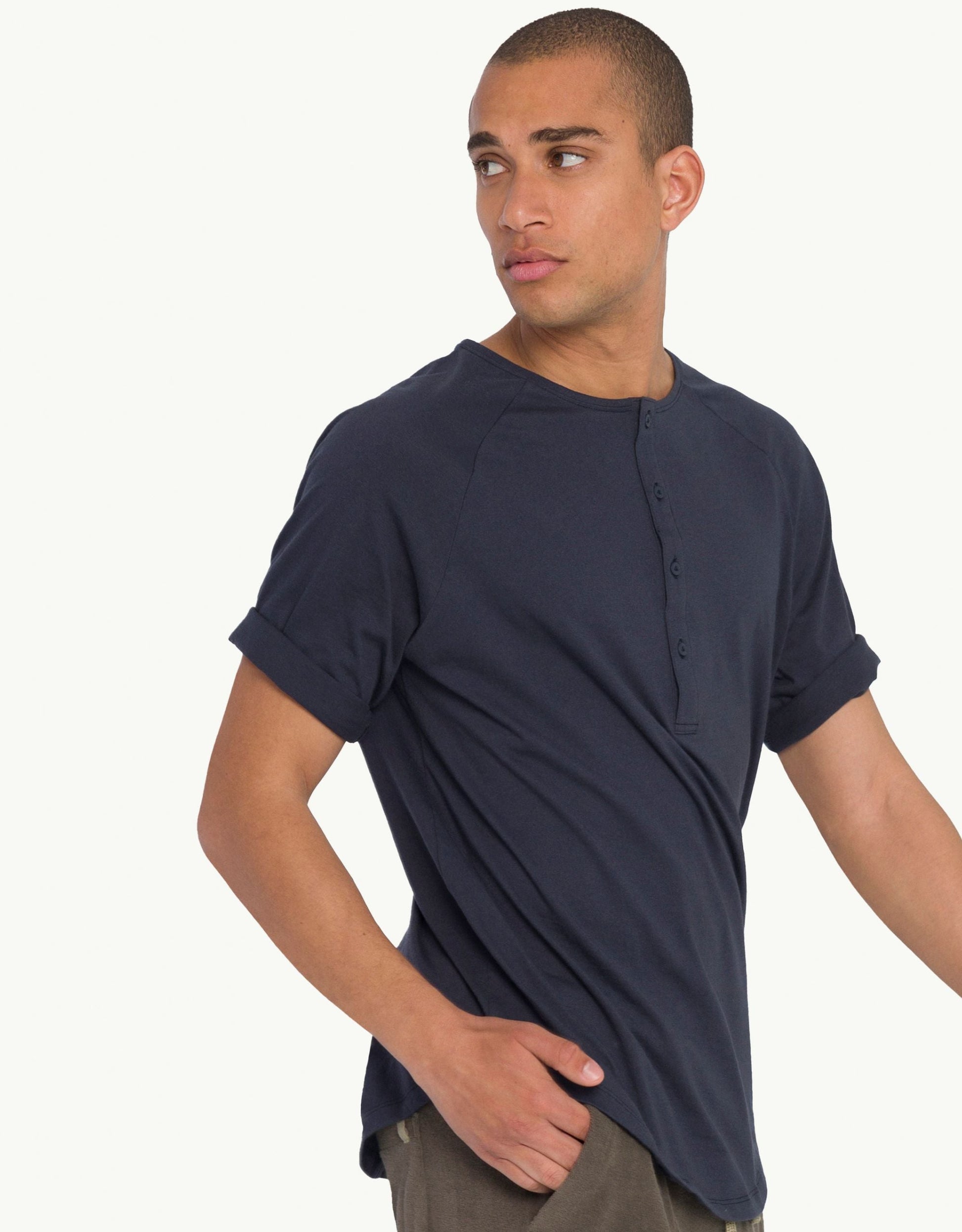 Discover sustainable fashion for men with our polo t-shirt Indigo T-shati color. Crafted for everyday luxury, our tees provide unmatched softness and all-day comfort. Stay cool in our breathable organic cotton tees for men, made from 100% organic cotton to champion sustainability and skin-friendly choices.