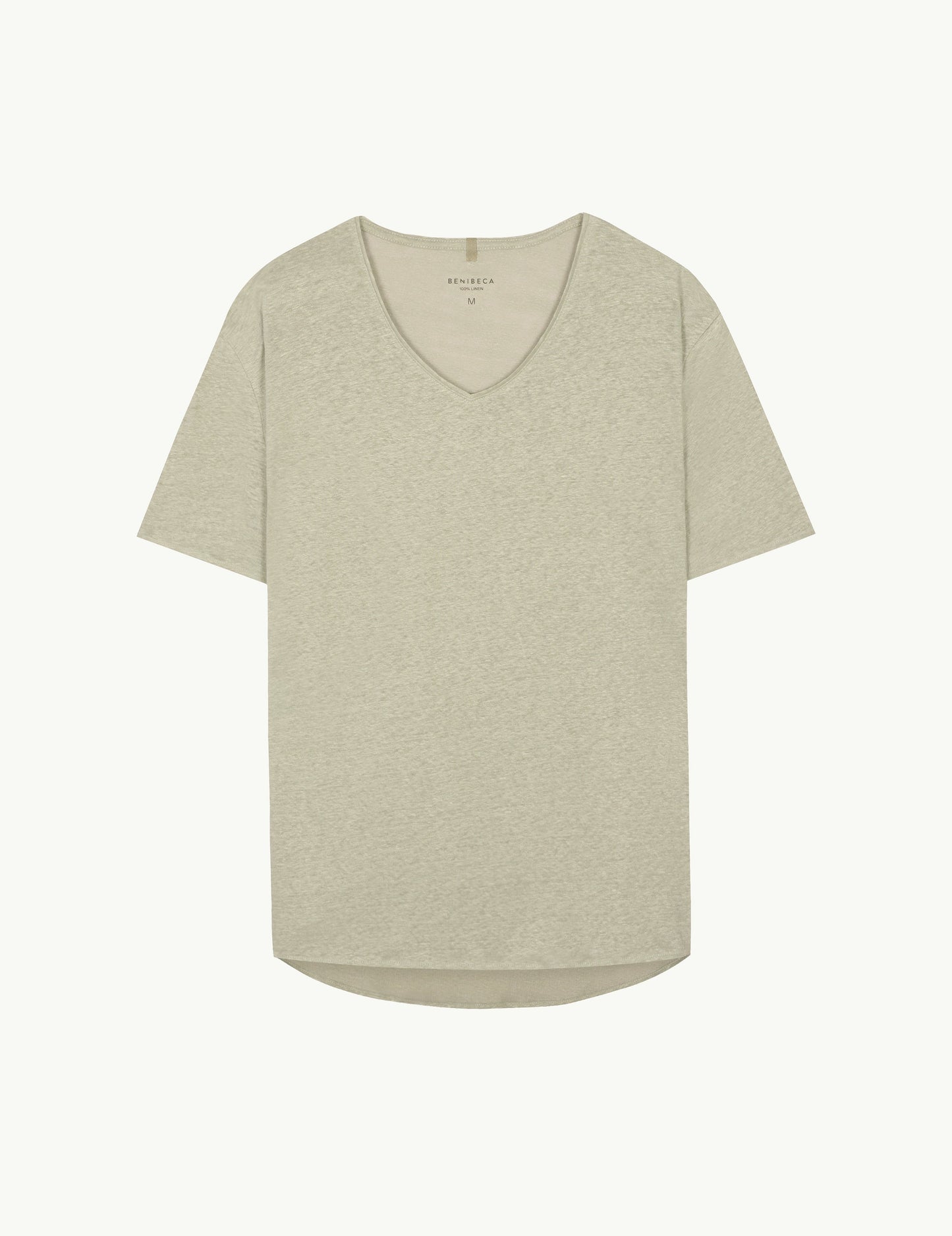 V-NECK LINEN FOG