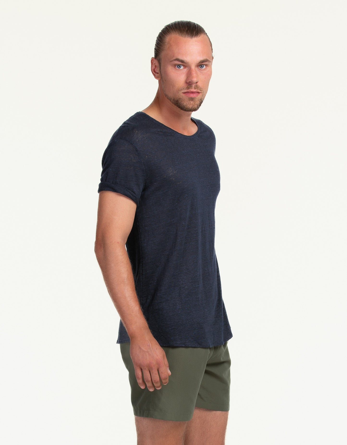 C-NECK PURE LINEN NOCHE