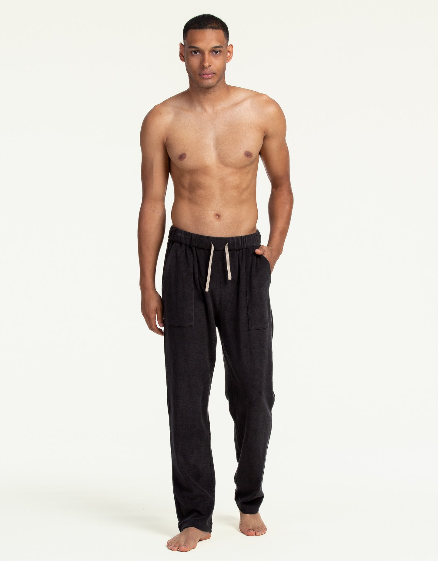 TERRY TOWEL PANTS NEGRO