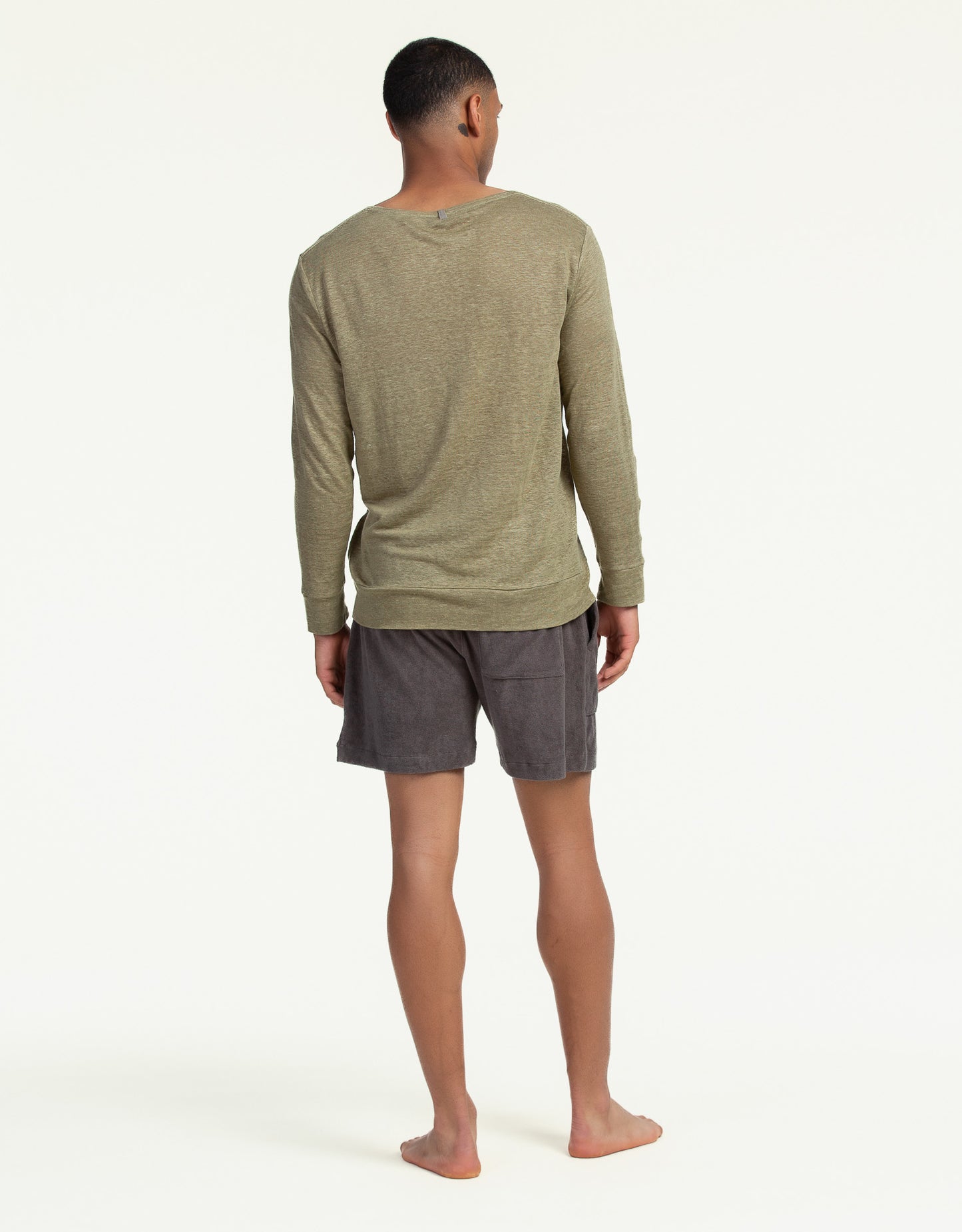 SWEATSHIRT PURE LINEN OLIVE