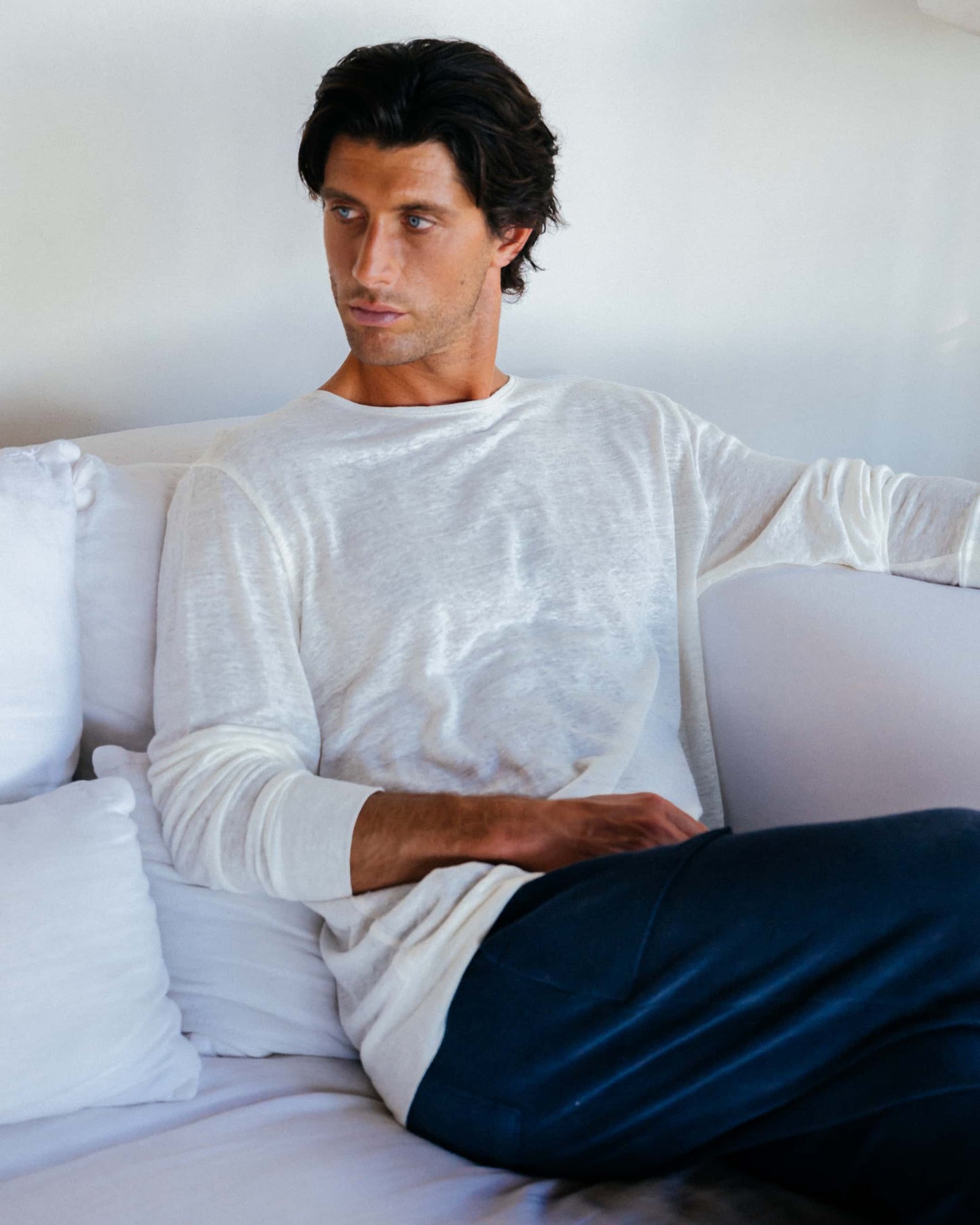 SWEATSHIRT LINEN BLANC