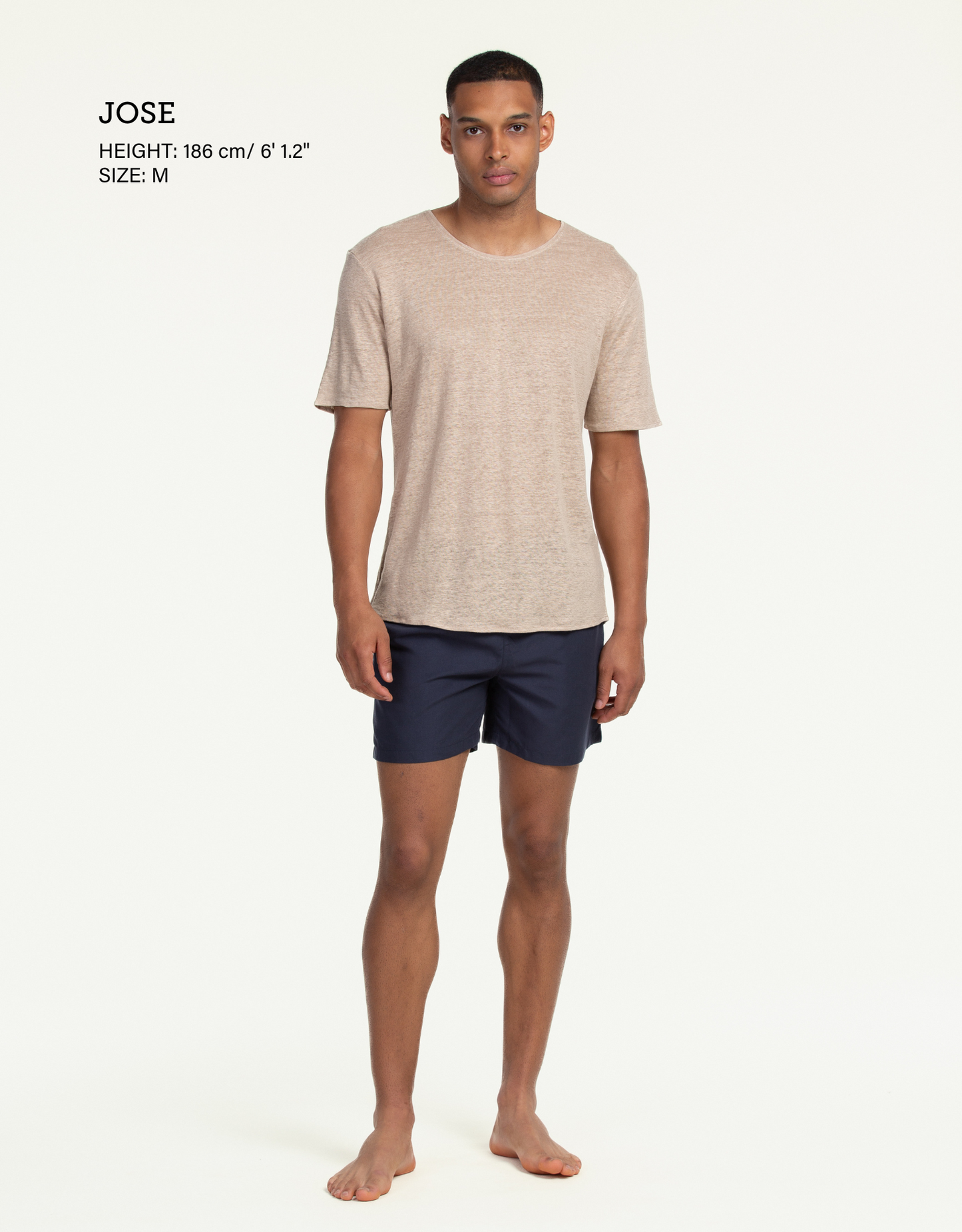 C-NECK PURE LINEN SAND