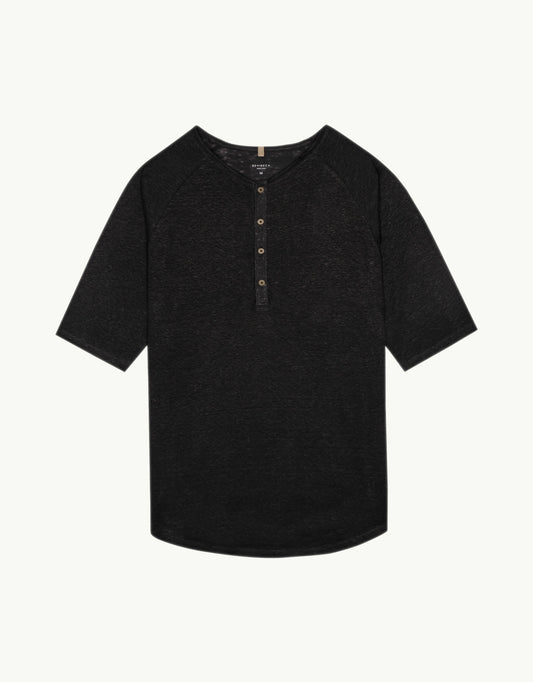 T-SHATI LINEN NERO