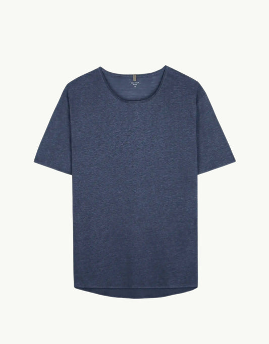 C-NECK LINEN INDIGO