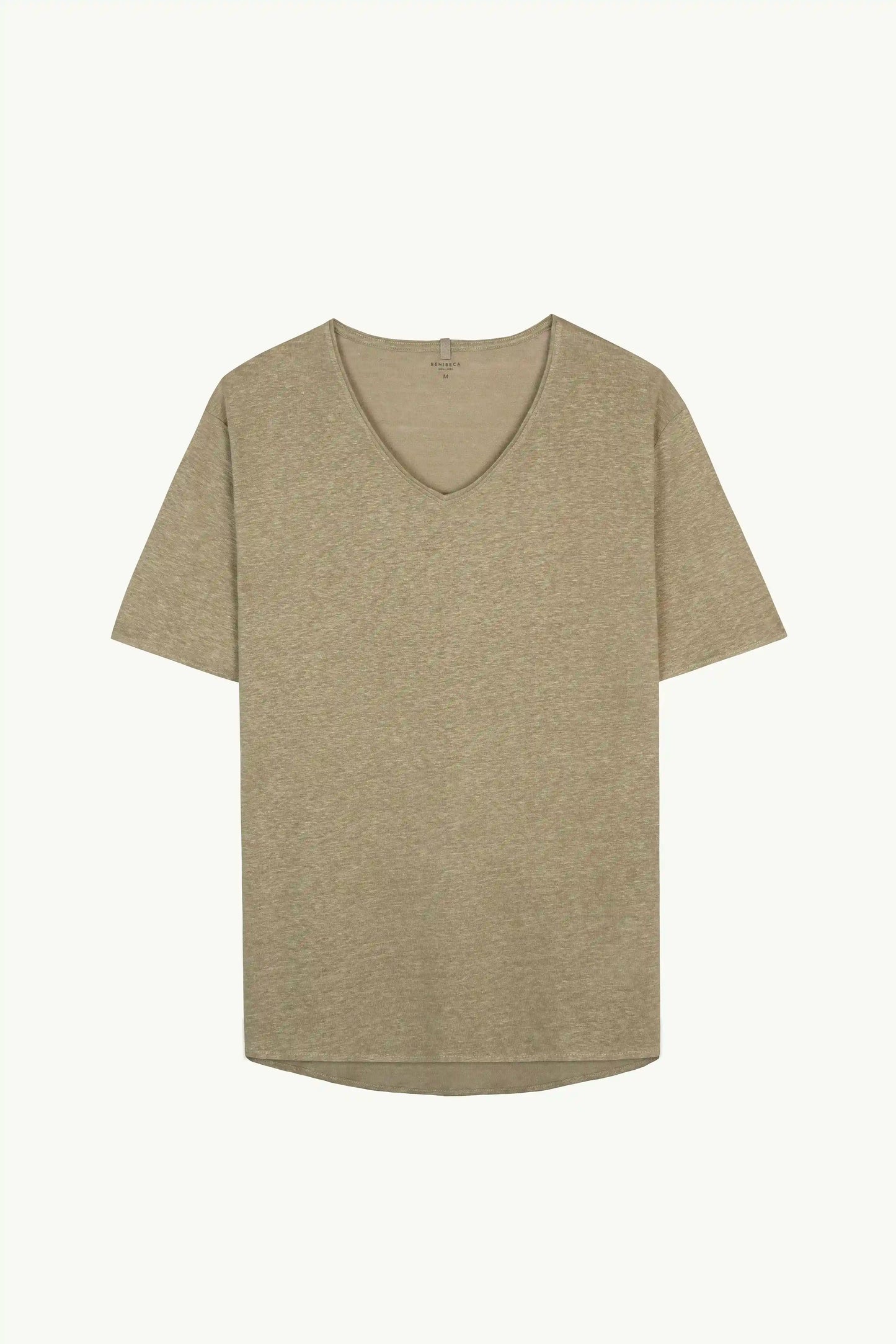 V-NECK LINEN OLIVE