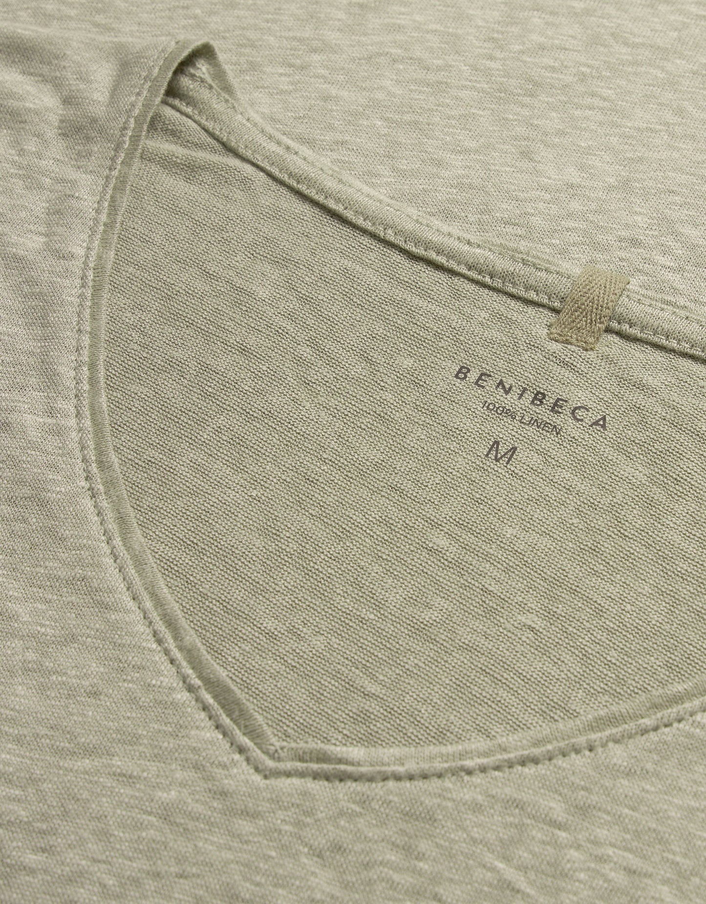 V-NECK LINEN FOG