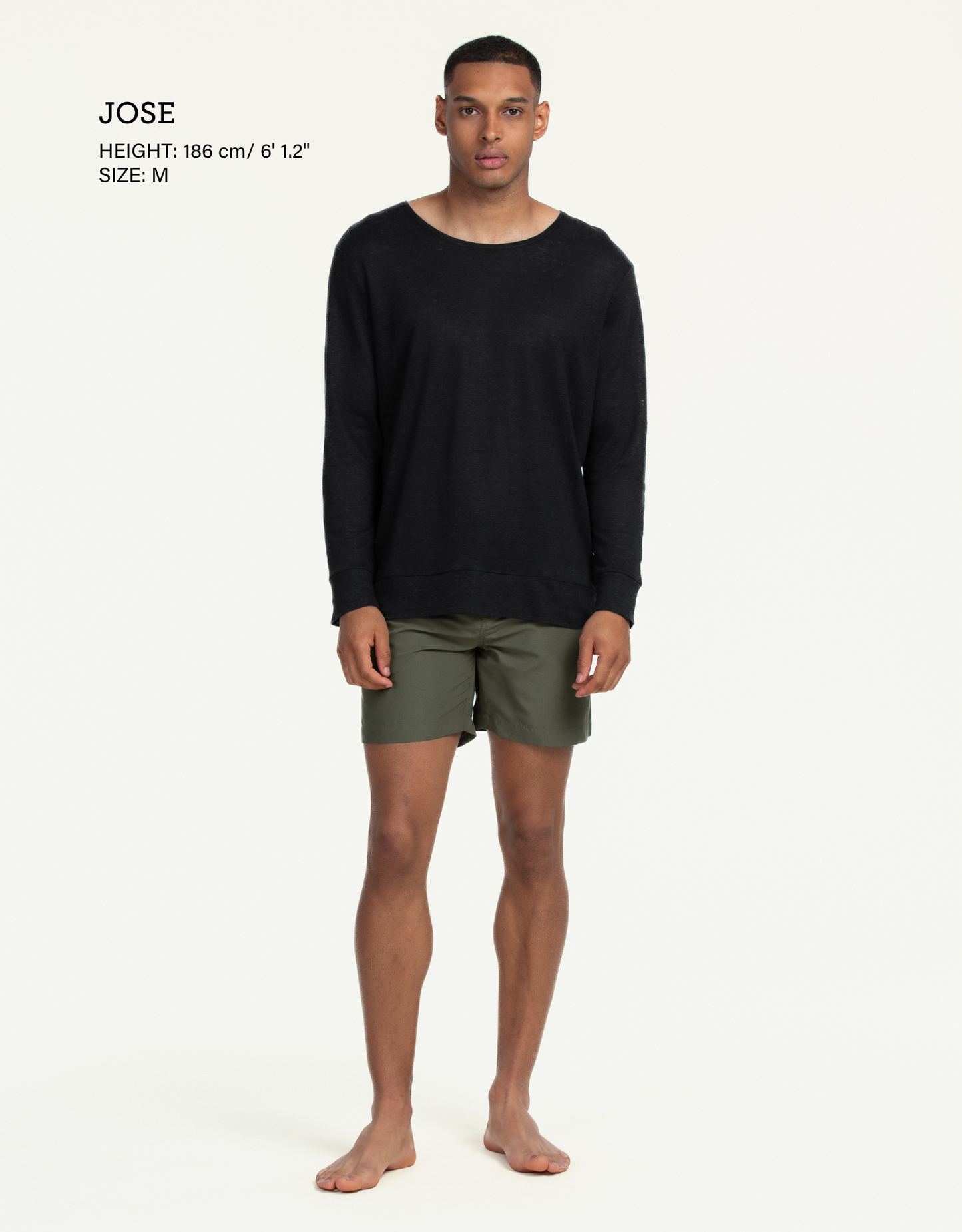 SWEATSHIRT PURE LINEN NEGRO