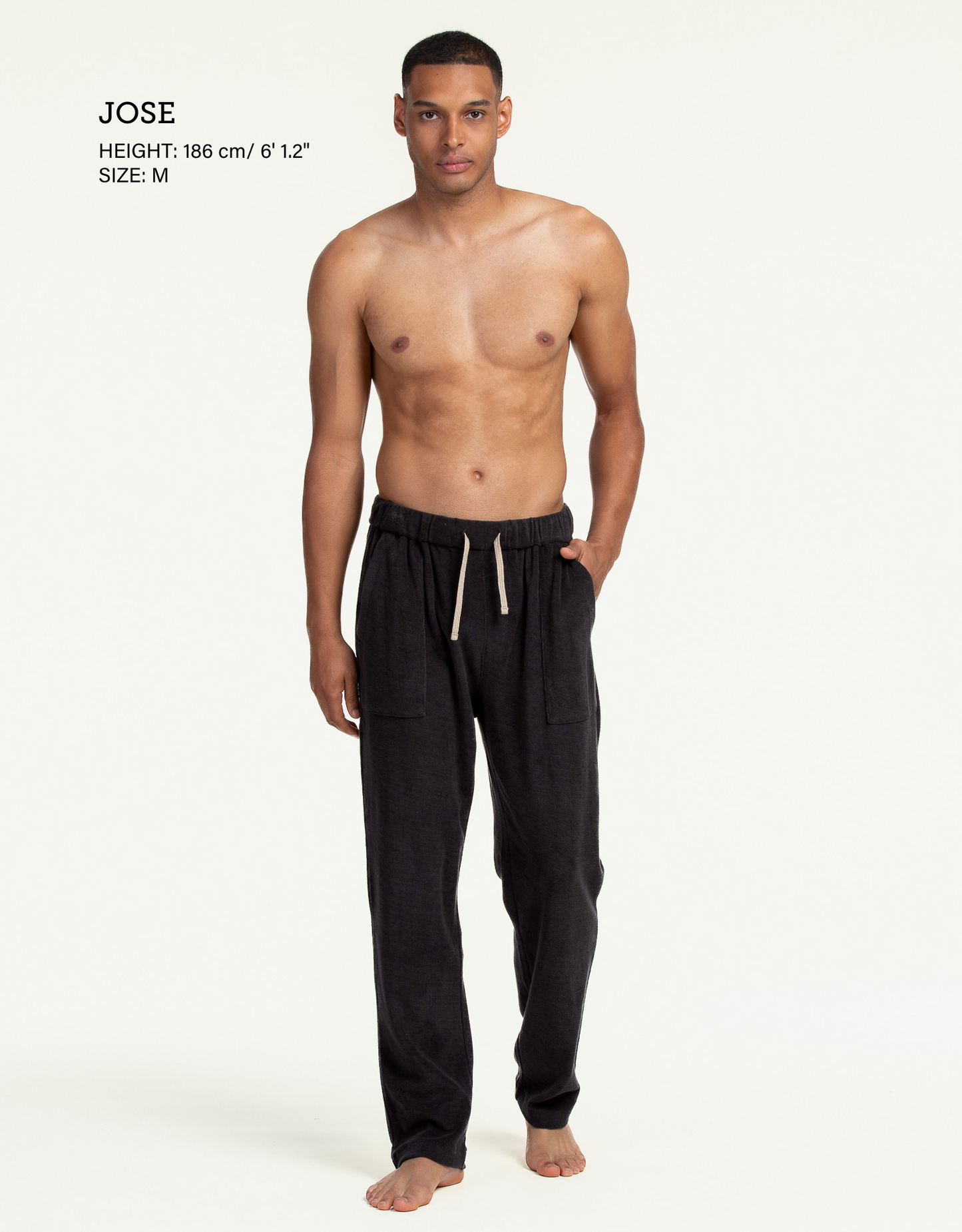 TERRY TOWEL PANTS NEGRO