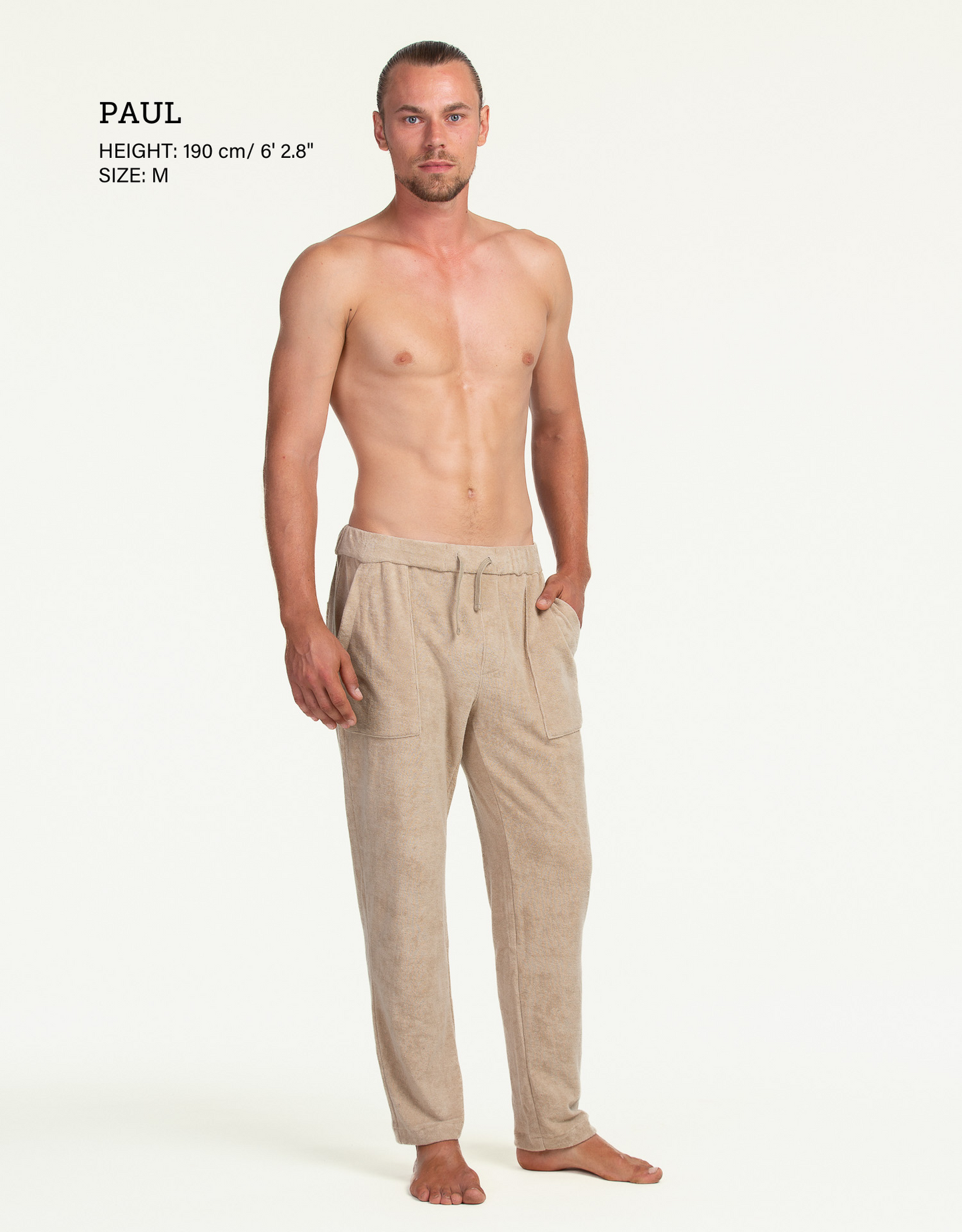 TERRY TOWEL PANTS SAND