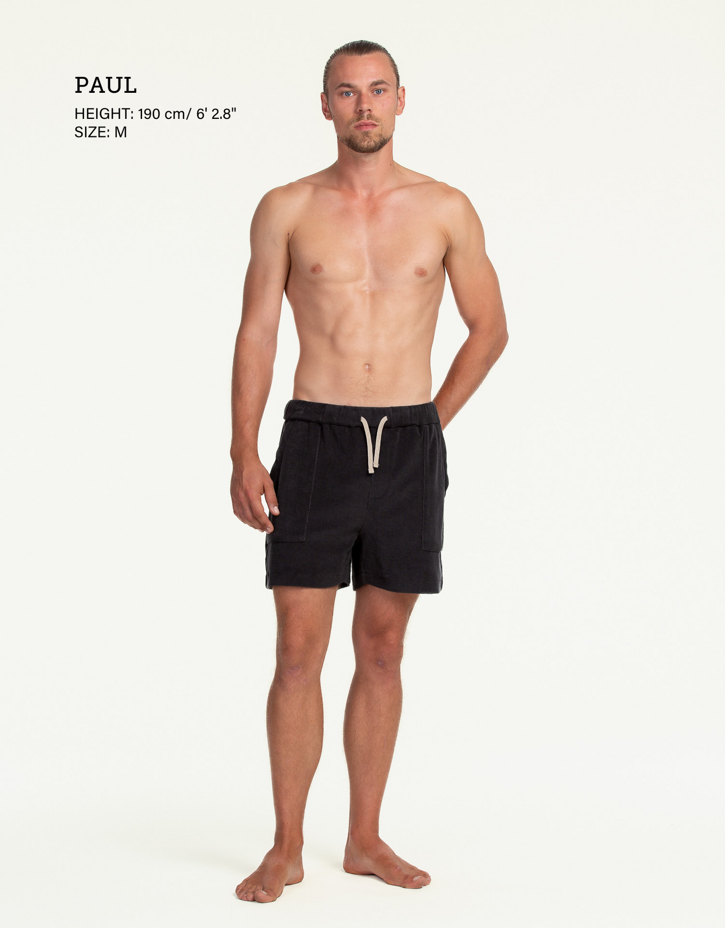 TERRY TOWEL SHORT NEGRO